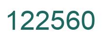 Number 122560 green image