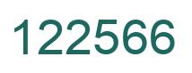 Number 122566 green image