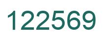 Number 122569 green image