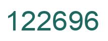 Number 122696 green image