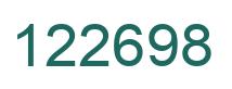 Number 122698 green image