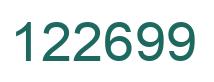Number 122699 green image