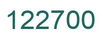 Number 122700 green image