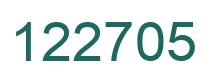 Number 122705 green image