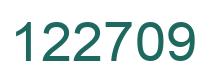 Number 122709 green image