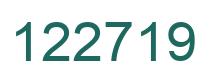 Number 122719 green image