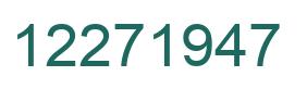 Number 12271947 green image