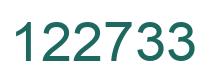 Number 122733 green image