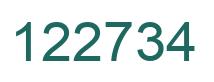 Number 122734 green image
