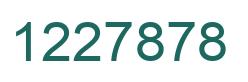 Number 1227878 green image
