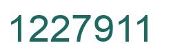 Number 1227911 green image