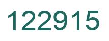 Number 122915 green image