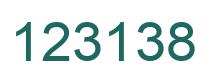 Number 123138 green image