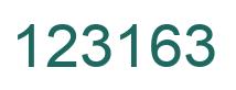 Number 123163 green image