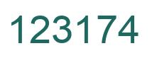 Number 123174 green image