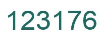 Number 123176 green image