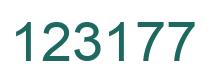 Number 123177 green image