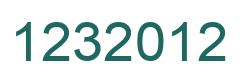 Number 1232012 green image