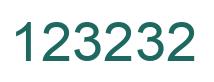 Number 123232 green image