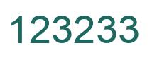 Number 123233 green image
