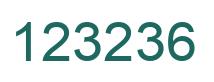 Number 123236 green image