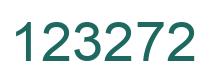 Number 123272 green image