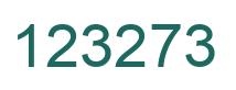 Number 123273 green image