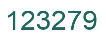 Number 123279 green image