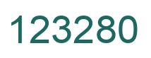 Number 123280 green image
