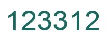 Number 123312 green image