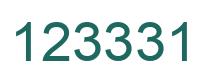 Number 123331 green image