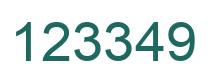 Number 123349 green image