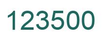 Number 123500 green image
