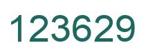 Number 123629 green image