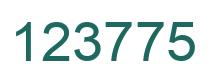 Number 123775 green image