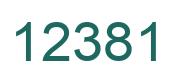 Number 12381 green image