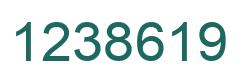 Number 1238619 green image