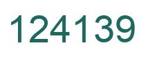 Number 124139 green image