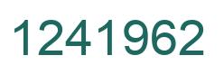 Number 1241962 green image