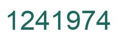 Number 1241974 green image