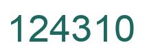 Number 124310 green image