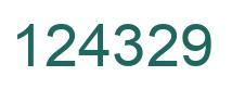 Number 124329 green image