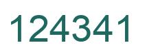 Number 124341 green image