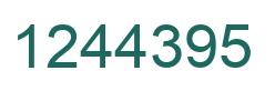 Number 1244395 green image