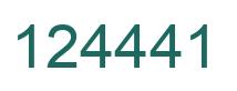 Number 124441 green image