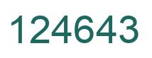 Number 124643 green image