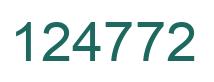 Number 124772 green image