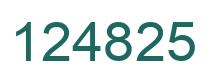 Number 124825 green image