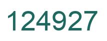 Number 124927 green image
