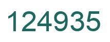 Number 124935 green image